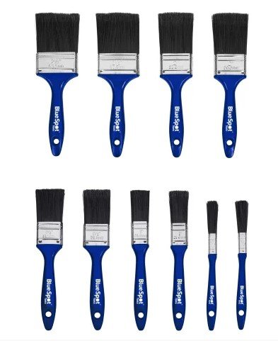 Blue Spot Paint Brush Set 10 Piece Synthetic