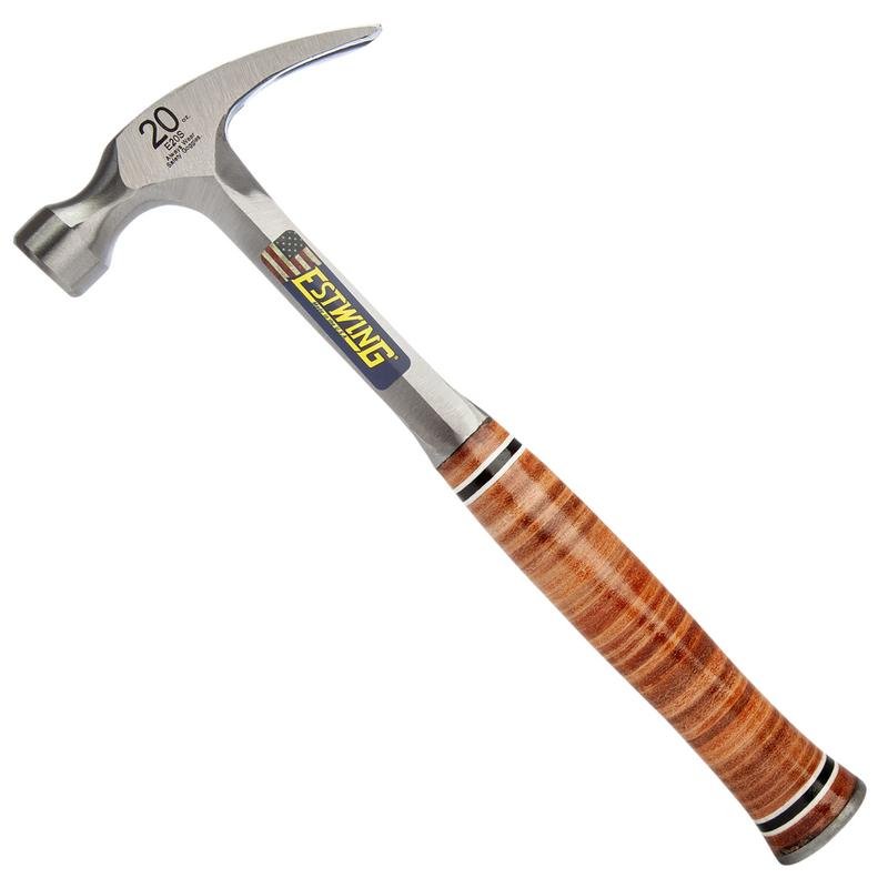 Estwing E20S Hammer Straight Claw with Leather Grip 20oz